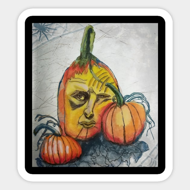 Pumpkin Sticker by teenamarie23art